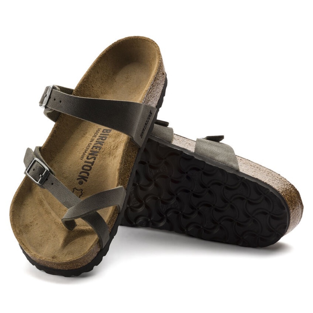 Birkenstock Womens Mayari Birko-Flor Nubuck Green